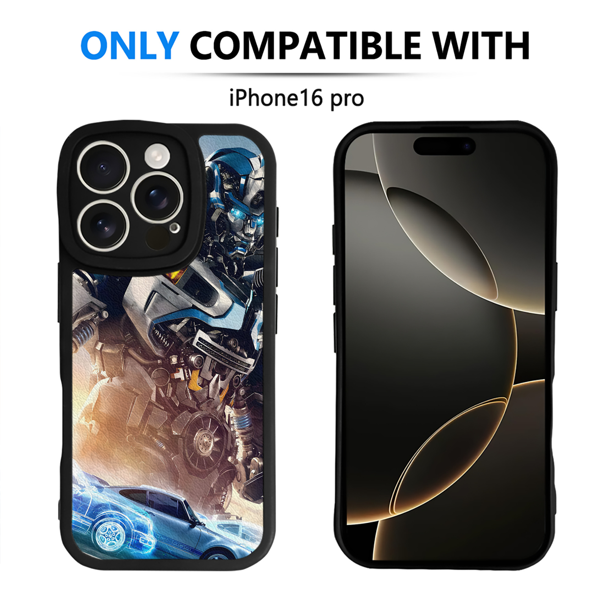 （画像用） Transformers トランスフォーマー 【iPhone 16シリーズ対応】シリコンスマホケース（レザー調） 材質：シリコン